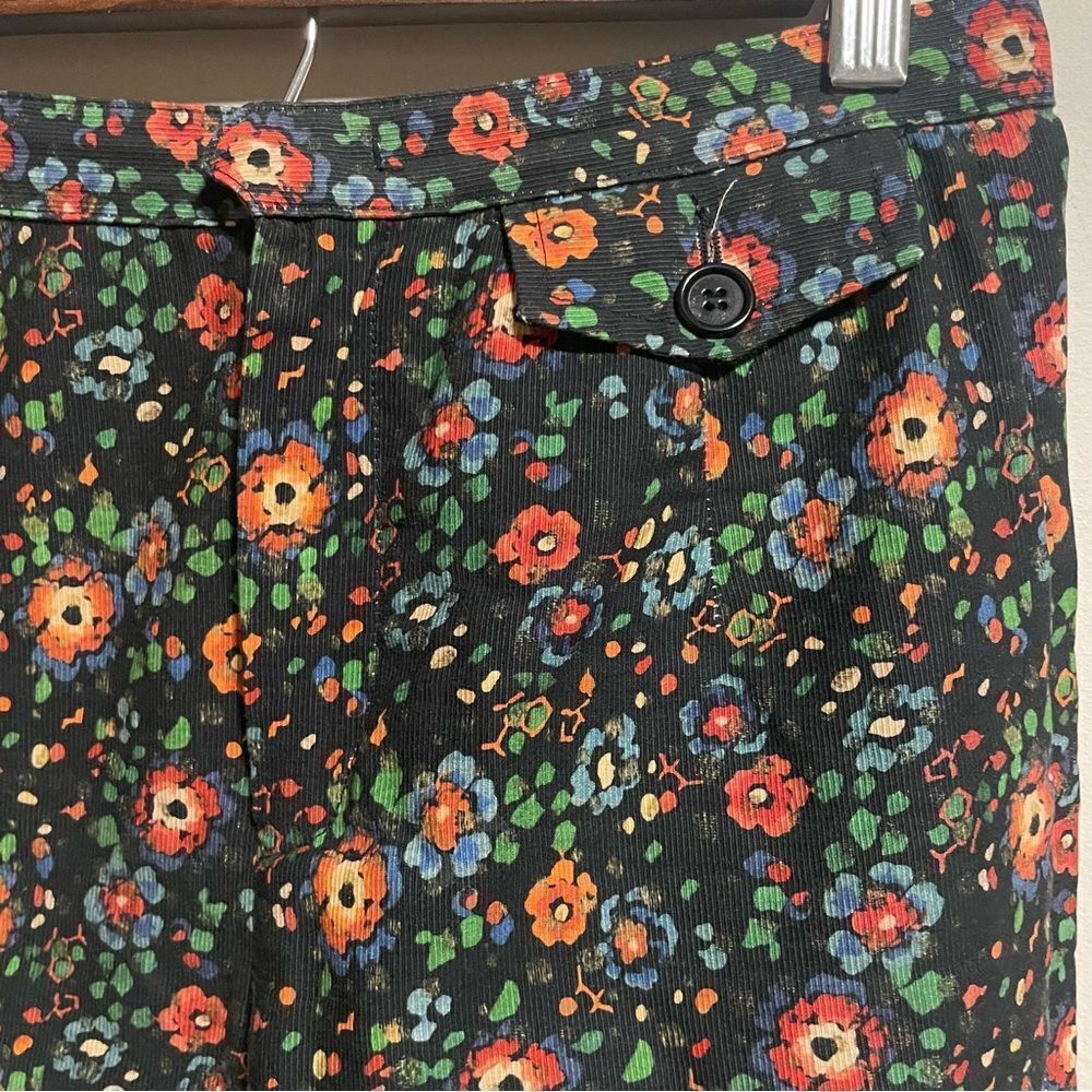 Isabel Marant Flower Floral Ribbed Trouser Pant 100% Cotton- Size 36 (US 4) - Picture 6 of 15